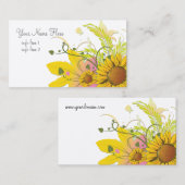 かわいらしいヒマワリの名刺 名刺 (正面/裏面)