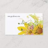 かわいらしいヒマワリの名刺 名刺 (裏面)