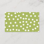 かわいらしいピンクおよび緑のベーカリーの名刺 名刺 (裏面)