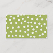 かわいらしいピンクおよび緑のベーカリーの名刺 名刺 (裏面)