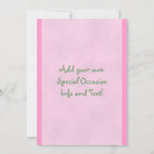 かわいらしいピンクのイースターエッグの休日の招待状 招待状 (裏面)