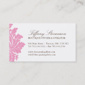 かわいらしいピンクのカップケーキの名刺 名刺 (裏面)