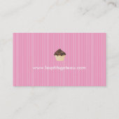 かわいらしいピンクのカップケーキの名刺 名刺 (裏面)