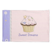 かわいらしいピンクのカップケーキの枕箱 枕カバー (裏面)