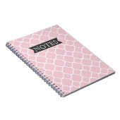 かわいらしいピンクのクローバー ノートブック (右側)