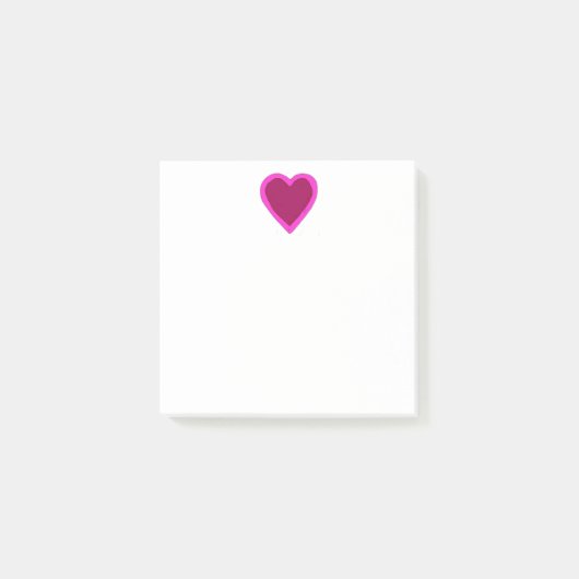 かわいらしいピンクのハートのポスト・イット ポストイット (正面)