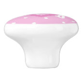 かわいらしいピンクのハート セラミックノブ (側面)