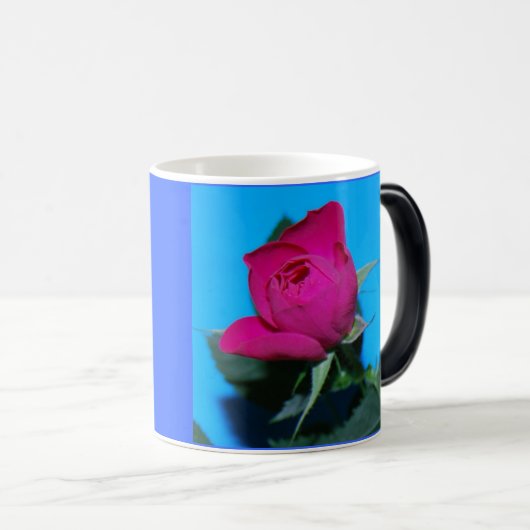 かわいらしいピンクのバラ モーフィングマグカップ (正面右)