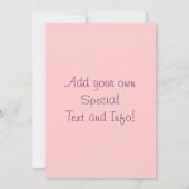 かわいらしいピンクのピースサインAnnouncemets セーブザデート (裏面)