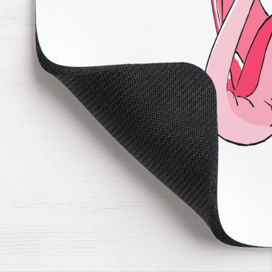 かわいらしいピンクのファンタジーのドラゴン マウスパッド (コーナー)