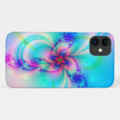かわいらしいピンクのフラクタルの花 Case-Mate iPhoneケース (裏面(横))