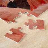 かわいらしいピンクのフラミンゴのプリントのパズル ジグソーパズル (側面)