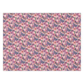 かわいらしいピンクのペイズリーパターン テーブルクロス (正面(横))