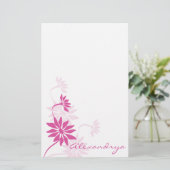 かわいらしいピンクのメモ帳 便箋 (スタンド正面)