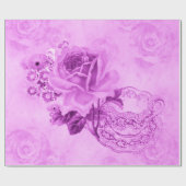 かわいらしいピンクのヴィンテージのティーカップの&Flowersの包装紙 ラッピングペーパー (フラット)