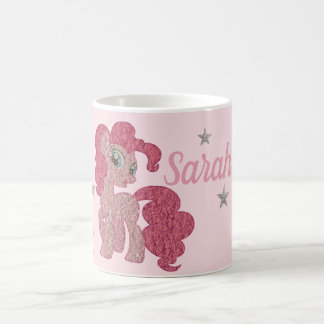 かわいらしいピンクの子馬Personnalised コーヒーマグカップ