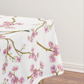 かわいらしいピンクの桜の水彩画パターン テーブルクロス (インサイチュ)