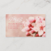 かわいらしいピンクの桜 名刺 (裏面)