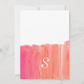 かわいらしいピンクの水彩画の卒業のパーティの招待状 招待状 (裏面)