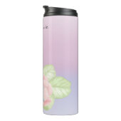 かわいらしいピンクの花および蝶上昇温暖気流のタンブラー タンブラー (回転右)