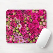 かわいらしいピンクの花のイメージのマウスパッド マウスパッド (マウス)