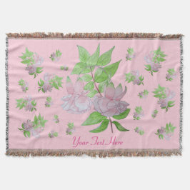 かわいらしいピンクの花の束の花の写真 スローブランケット
