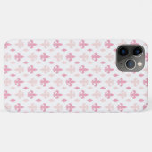 かわいらしいピンクの(紋章の)フラ・ダ・リパターン Case-Mate iPhoneケース (裏面(横))