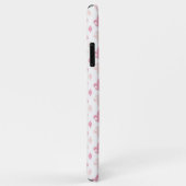かわいらしいピンクの(紋章の)フラ・ダ・リパターン Case-Mate iPhoneケース (裏面/右)