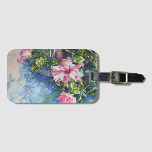 かわいらしいピンクを捜すこと ラゲッジタグ (正面横)