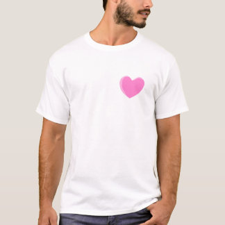 かわいらしいピンク愛中心 Tシャツ