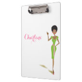 かわいらしいピンク クリップボード (左)