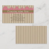 かわいらしいピンク:: 名刺 (正面/裏面)