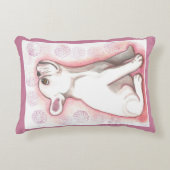 かわいらしいフレンチ・ブルドッグの子犬のアクセントの枕 アクセントクッション (正面)