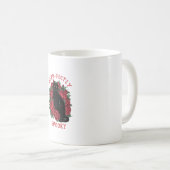 かわいらしいフローラ黒猫H コーヒーマグカップ (正面右)