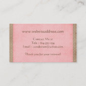 かわいらしいブラウンの弓名刺 名刺 (裏面)