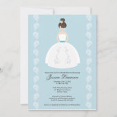 かわいらしいブルネットのブライダルシャワー招待状 招待状 (正面)