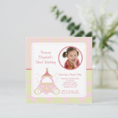 かわいらしいプリンセスの写真の誕生日の招待状 招待状 (スタンド正面)