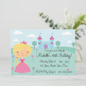 かわいらしいプリンセスの誕生会 招待状 (スタンド正面)