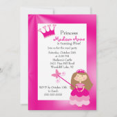 かわいらしいプリンセスの誕生日のパーティの招待状 招待状 (正面)