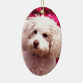 かわいらしいプードル セラミックオーナメント (右)