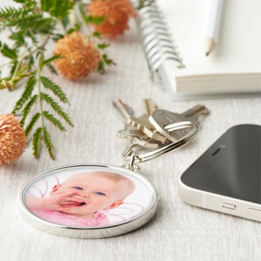 かわいらしいベビーの写真のキーホルダー キーホルダー (側面)