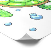 かわいらしいベビーウミガメ ポスター (角)