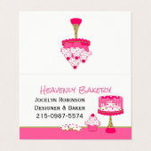 かわいらしいベーカリーのロイヤリティによって折られる名刺 名刺 (外部フラット)