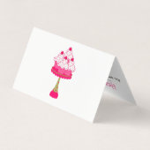 かわいらしいベーカリーのロイヤリティによって折られる名刺 名刺 (裏面)