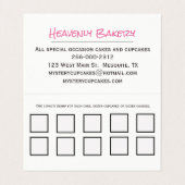 かわいらしいベーカリーのロイヤリティによって折られる名刺 名刺 (内部フラット)