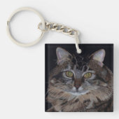 かわいらしいメインのあらいぐまの子猫猫Keychain キーホルダー (正面)
