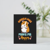 かわいらしいモルモットのおかげで幸せになれる サンキューカード (スタンド正面)