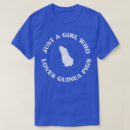 かわいらしいモルモットを愛する女の子 Tシャツ (デザイン正面)