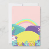 かわいらしいユニコーンの招待状 招待状 (裏面)