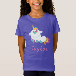 かわいらしいユニコーンの睡眠 Tシャツ